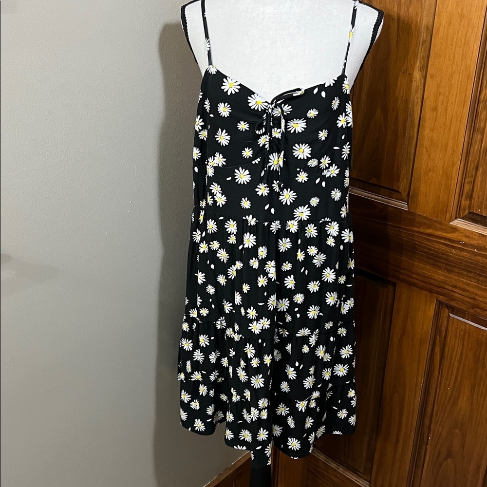 No Boundaries Black Daisy mini dress
